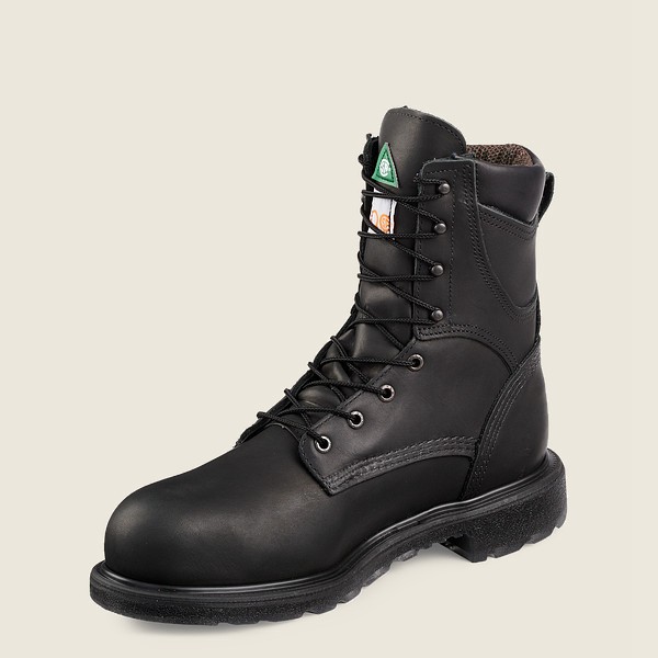 Red Wing Safety Boots Mens Black - Supersole® 2.0 - 8-inch Insulated Waterproof Csa Toe - 3752109-IO